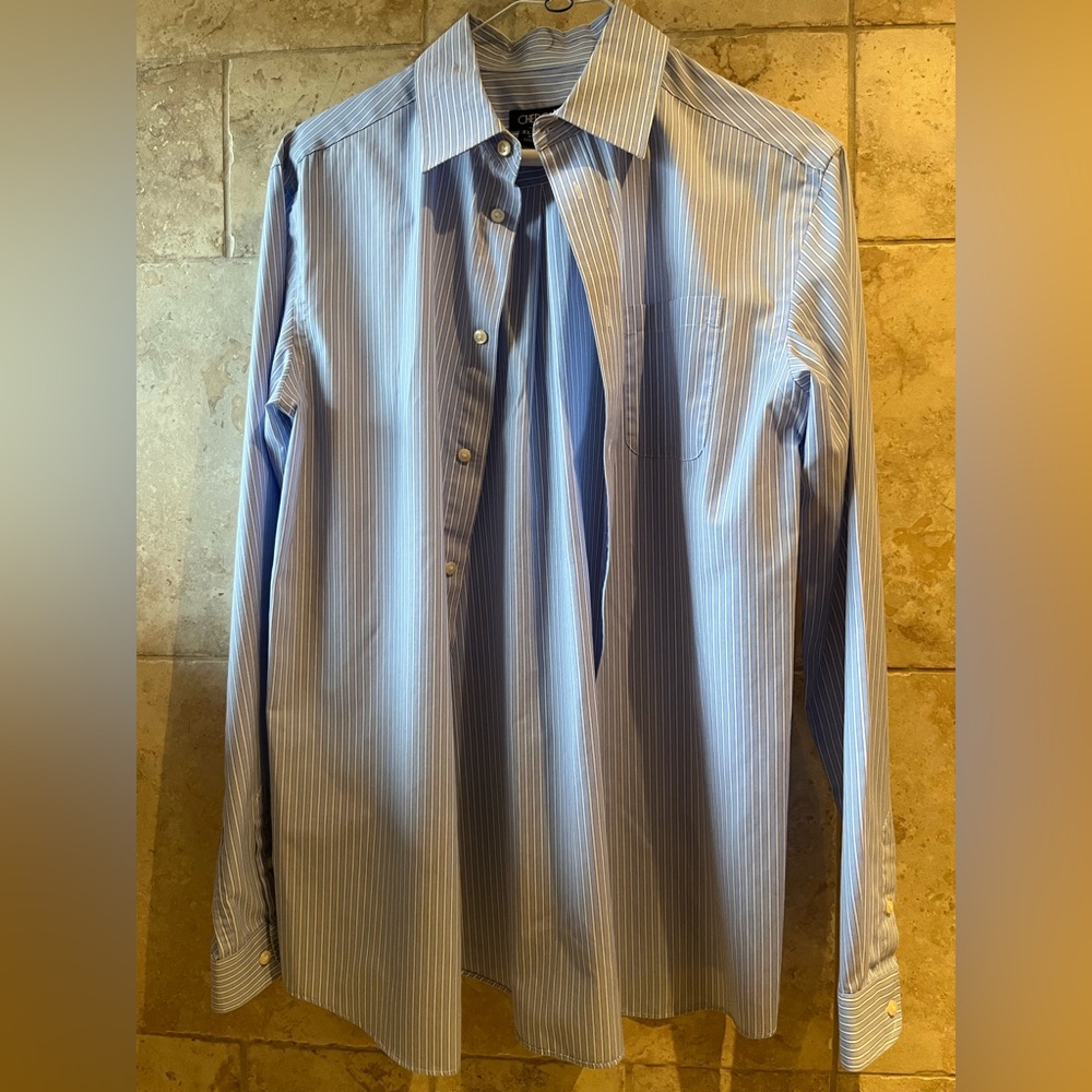 Cherokee Blue and white Striped Button Down Shirt
